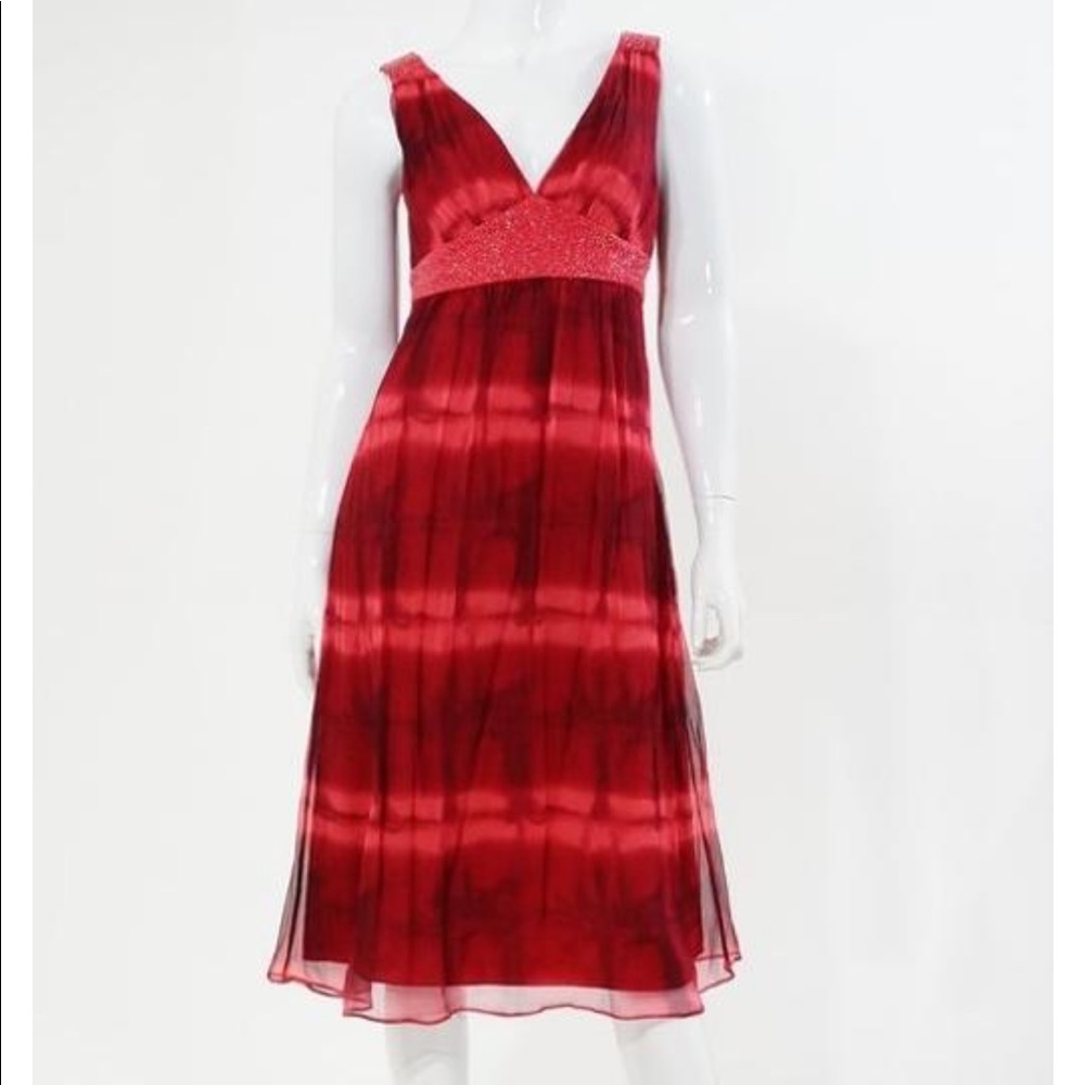 Laundry by Shelli Segal Pink Tie Dye Chiffon Dress